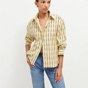 Striped Yellow and Black Women's Top